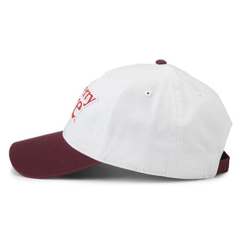 AMERICAN NEEDLE Officially Licensed Coca-Cola Cherry Coke Ballpark Dad Hat, White/Bordeaux, Strapback Adjustable, One Size, New