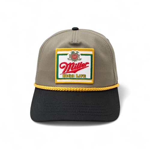 AMERICAN NEEDLE Miller High Life Beer Adjustable Snapback Baseball Hat (23008B-MHL-WHKL)