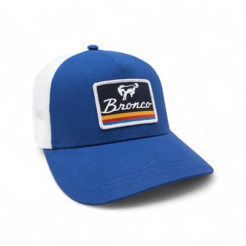 AMERICAN NEEDLE Officially Licensed Ford Bronco Valin Adjustable Trucker Hat White Royal Blue