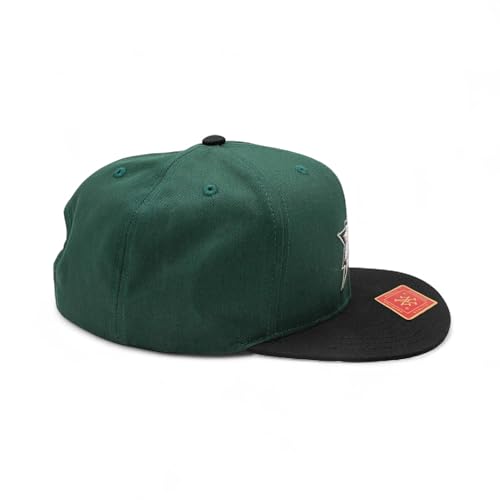 AMERICAN NEEDLE Officially Licensed NHL Dallas Stars Team Hat, Embroidered Logo, Flat Brim, Snapback Green/Black