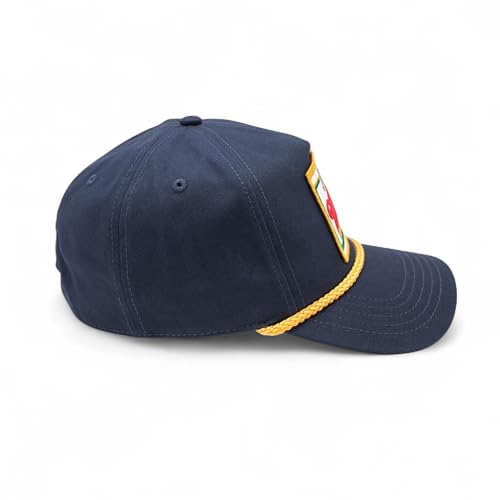 AMERICAN NEEDLE Miller High Life Beer Adjustable Snapback Baseball Hat (23008B-MHL-WHKL) Navy/Gold