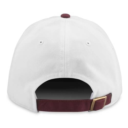 AMERICAN NEEDLE Officially Licensed Coca-Cola Cherry Coke Ballpark Dad Hat, White/Bordeaux, Strapback Adjustable, One Size, New