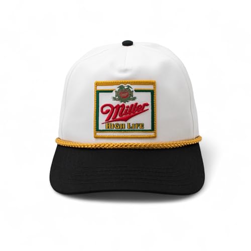 AMERICAN NEEDLE Miller High Life Beer Adjustable Snapback Baseball Hat (23008B-MHL-WHKL)