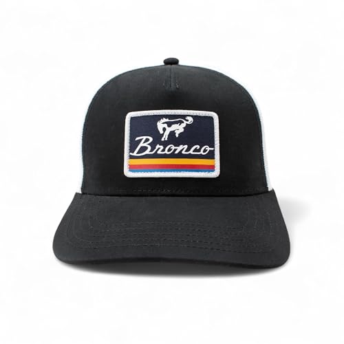 AMERICAN NEEDLE Officially Licensed Ford Bronco Valin Adjustable Trucker Hat White Black
