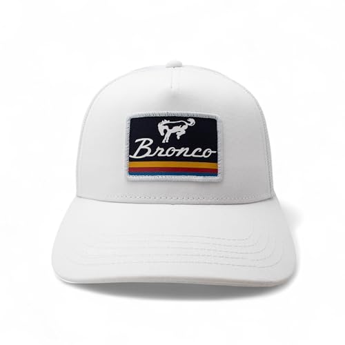 AMERICAN NEEDLE Officially Licensed Ford Bronco Valin Adjustable Trucker Hat White