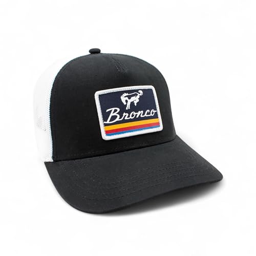 AMERICAN NEEDLE Officially Licensed Ford Bronco Valin Adjustable Trucker Hat White Black