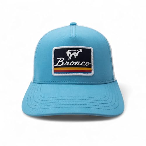 AMERICAN NEEDLE Officially Licensed Ford Bronco Valin Adjustable Trucker Hat White Ruisseau Blue