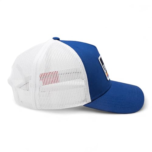 AMERICAN NEEDLE Officially Licensed Ford Bronco Valin Adjustable Trucker Hat White Royal Blue