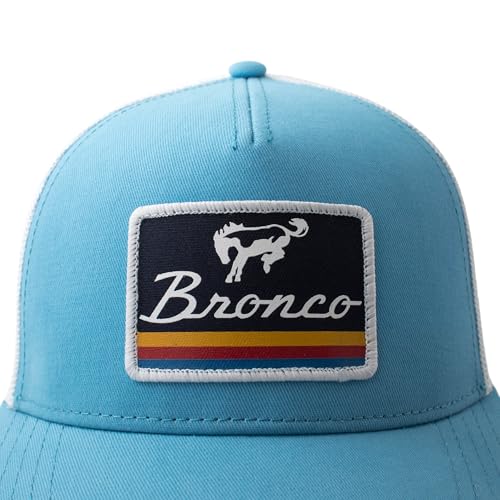 AMERICAN NEEDLE Officially Licensed Ford Bronco Valin Adjustable Trucker Hat White Ruisseau Blue