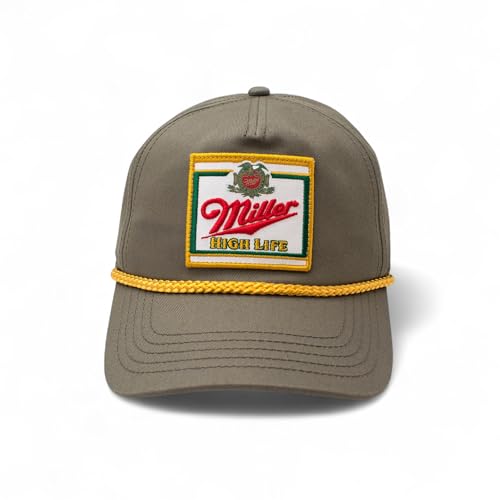 AMERICAN NEEDLE Miller High Life Beer Adjustable Snapback Baseball Hat (23008B-MHL-WHKL)