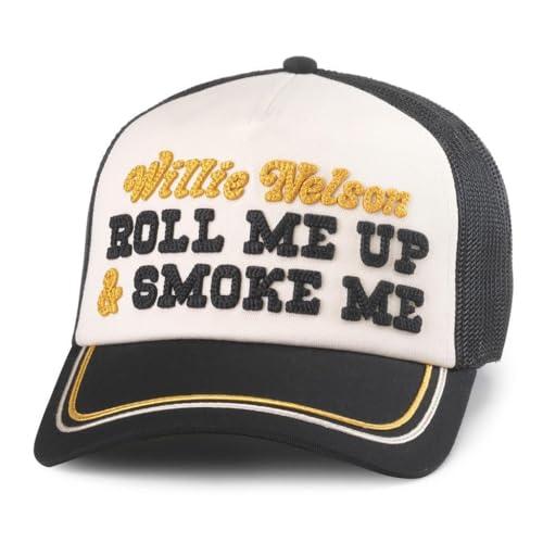 AMERICAN NEEDLE Unisex Willie Nelson Radler Roll Me Up Adjustable Snapback Baseball Hat (25001A-WNELSON-BLIV)