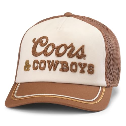 AMERICAN NEEDLE Unisex Coors and Cowboys Beer Radler Adjustable Snapback Baseball Hat (25001A-COORS-BRIV)