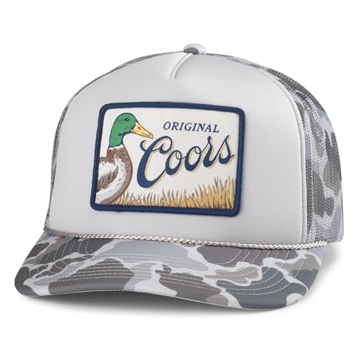 AMERICAN NEEDLE Unisex Coors Beer Mallard Foamy Adjustable Snapback Baseball Hat (24011A-COORS-GRY)
