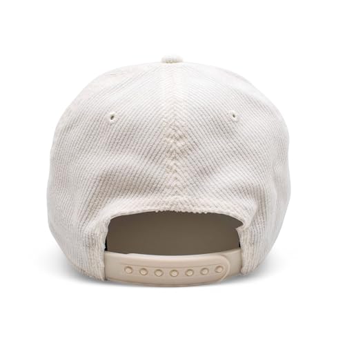AMERICAN NEEDLE Officially Licensed Miller HIGH Life Beer Cap, Full Corduroy Snapback HAT, PI002A, Authentic Ivory