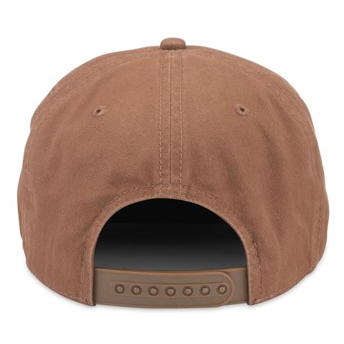 AMERICAN NEEDLE Smokey The Bear Canvas Roscoe Snapback Baseball Hat, Brown (24009A-SMOKEY-BRN)