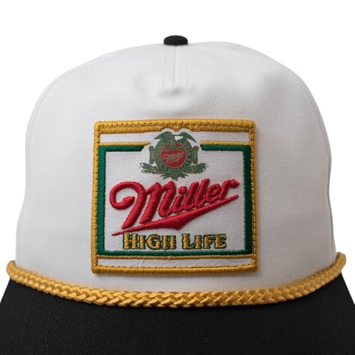 AMERICAN NEEDLE Miller High Life Beer Adjustable Snapback Baseball Hat (23008B-MHL-WHKL)