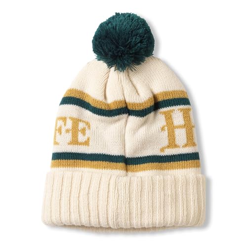 AMERICAN NEEDLE Unisex Miller High Life Beer Pillow Line Beanie Pom Cap (23012C-MHL-IVOR) Ivory