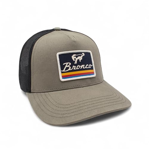 AMERICAN NEEDLE Officially Licensed Ford Bronco Valin Adjustable Trucker Hat Olive Black