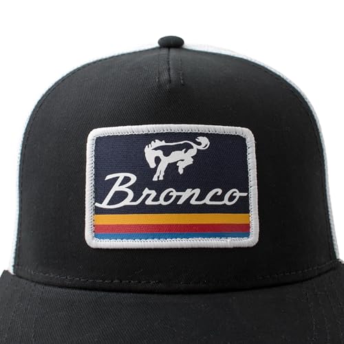 AMERICAN NEEDLE Officially Licensed Ford Bronco Valin Adjustable Trucker Hat White Black
