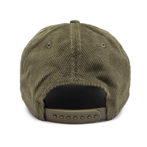 AMERICAN NEEDLE Officially Licensed Miller HIGH Life Beer Cap, Full Corduroy Snapback HAT, PI002A, Authentic Olive
