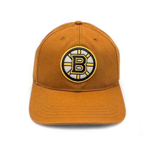 AMERICAN NEEDLE Officially Licensed NHL HEPCAT Strapback Cap, National Hockey League Boston Bruins Team HAT, Hazel Brown, Authentic, New