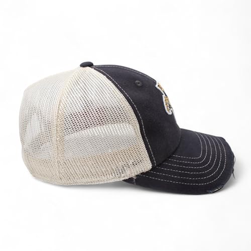 AMERICAN NEEDLE Officially Licensed NHL Hockey Orville Team Hat, Distressed, Dad Cap, Adjustable, Authentic New (Florida Panthers (Navy/Stone))