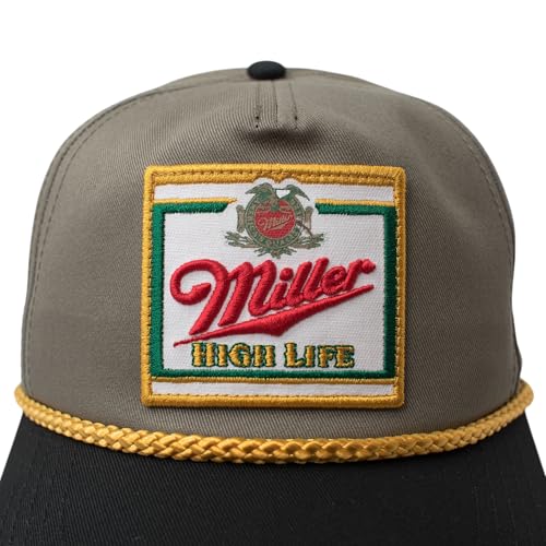 AMERICAN NEEDLE Miller High Life Beer Adjustable Snapback Baseball Hat (23008B-MHL-WHKL)