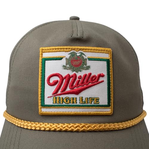 AMERICAN NEEDLE Miller High Life Beer Adjustable Snapback Baseball Hat (23008B-MHL-WHKL)