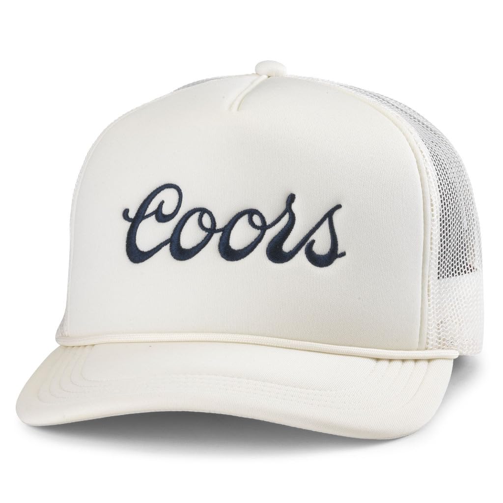 AMERICAN NEEDLE Unisex Coors Foamy Roscoe Adjustable Snapback Baseball Hat (24007A-COORS-OWHT)