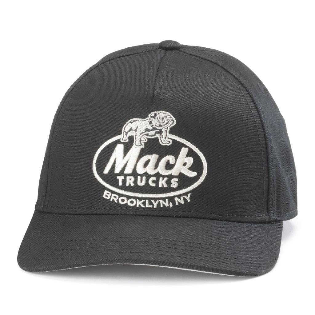 AMERICAN NEEDLE Unisex Mack Trucks Brooklyn Valin Adjustable Snapback Baseball Hat (25004B-MACKT-BLK)