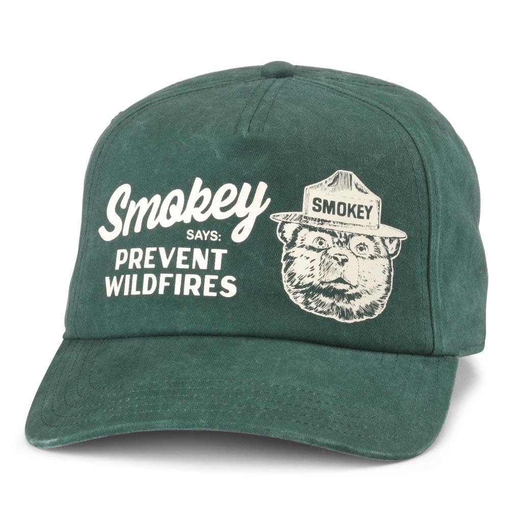AMERICAN NEEDLE Unisex Smokey The Bear Walker Adjustable Snapback Baseball Hat (25002A-SBEAR-BOTT)