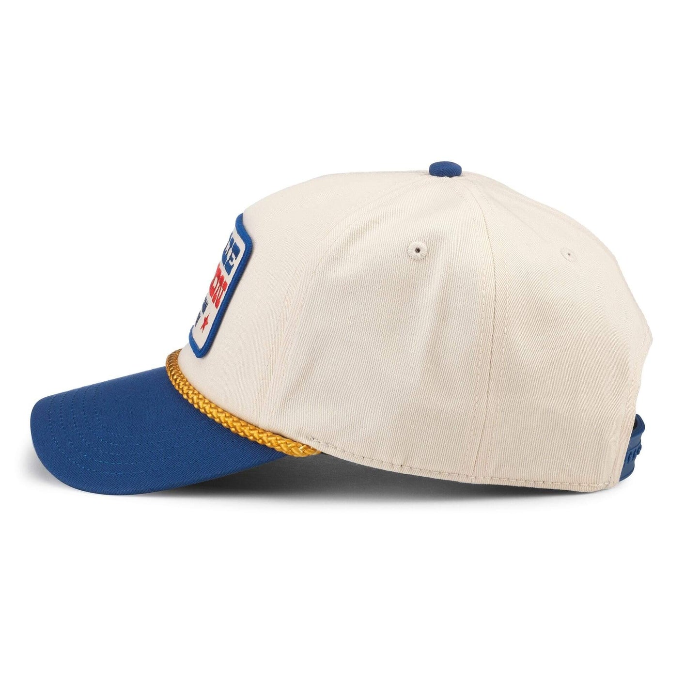 AMERICAN NEEDLE Willie Nelson Roscoe Adjustable Snapback Baseball Hat, Ivory/Royal (23008A-WNELSON-IROY)