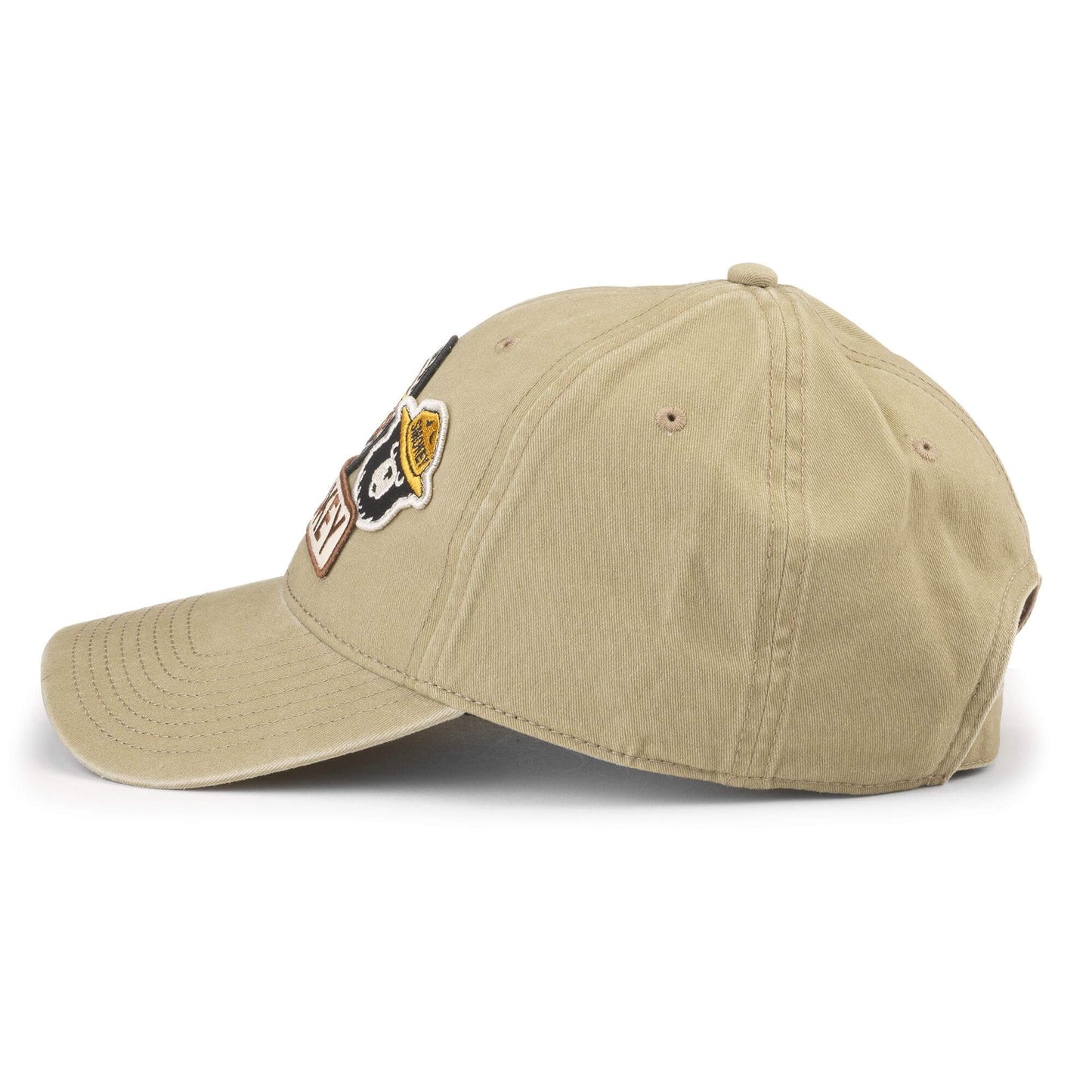 AMERICAN NEEDLE Smokey The Bear Iconic Buckle Strap Baseball Hat, Light Khaki (43910A-SMOKEY-LTKH)