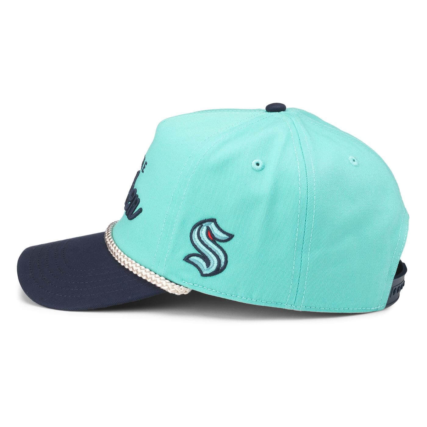 AMERICAN NEEDLE Seattle Kraken NHL Roscoe Adjustable Snapback Baseball Hat (23008A-SEK-TBNV)