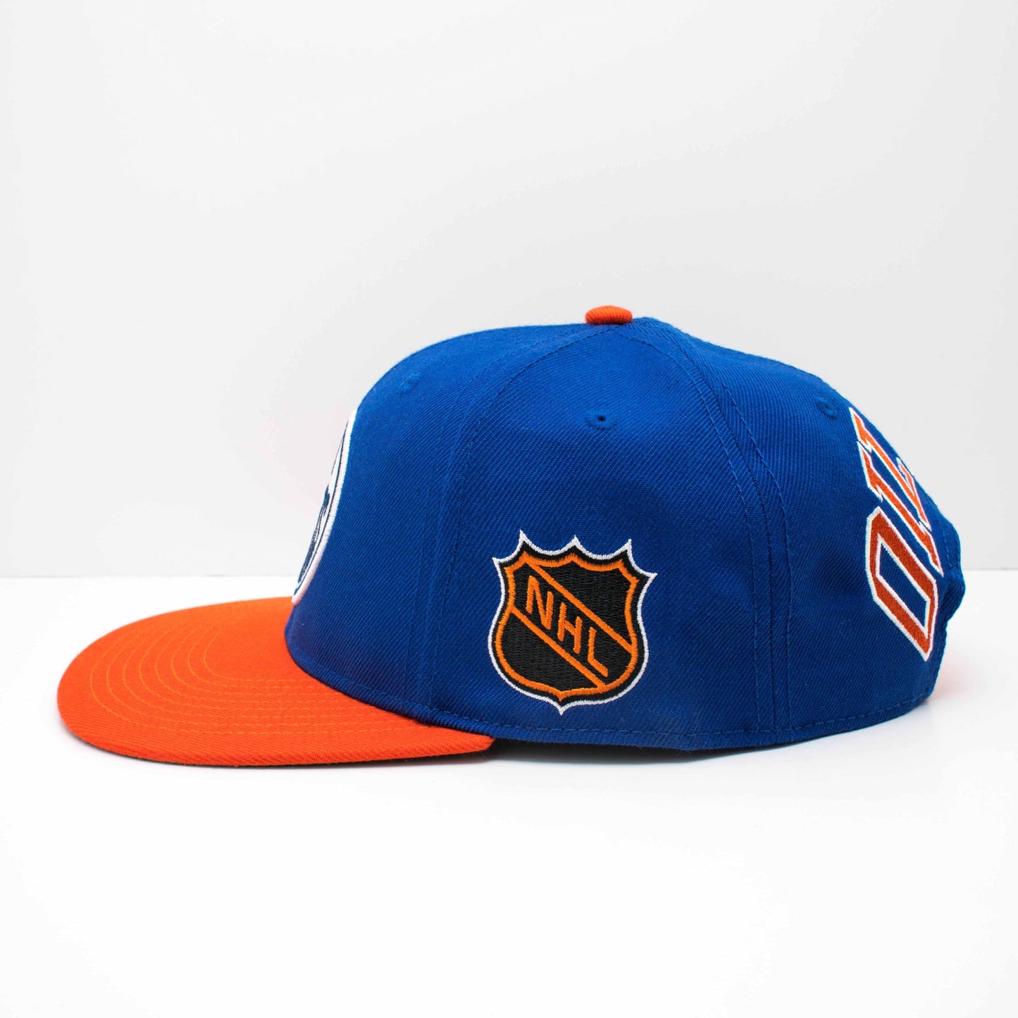 AMERICAN NEEDLE OFFICIALLLY Licensed NHL Block Letter Snapback Cap, Edmonton Oilers Hockey HAT, Authentic, New