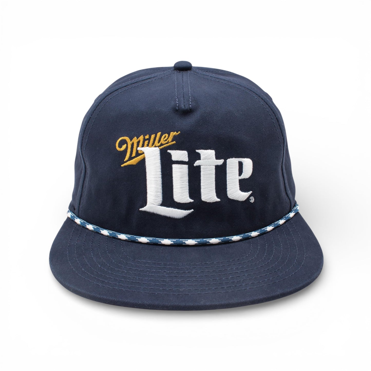 AMERICAN NEEDLE Miller Lite Beer Snapback Baseball Dad Hat Navy, Coachella Collection