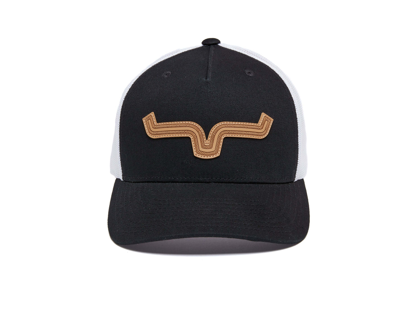 Kimes Ranch Hats: Roped LP Trucker Hat | Black Front
