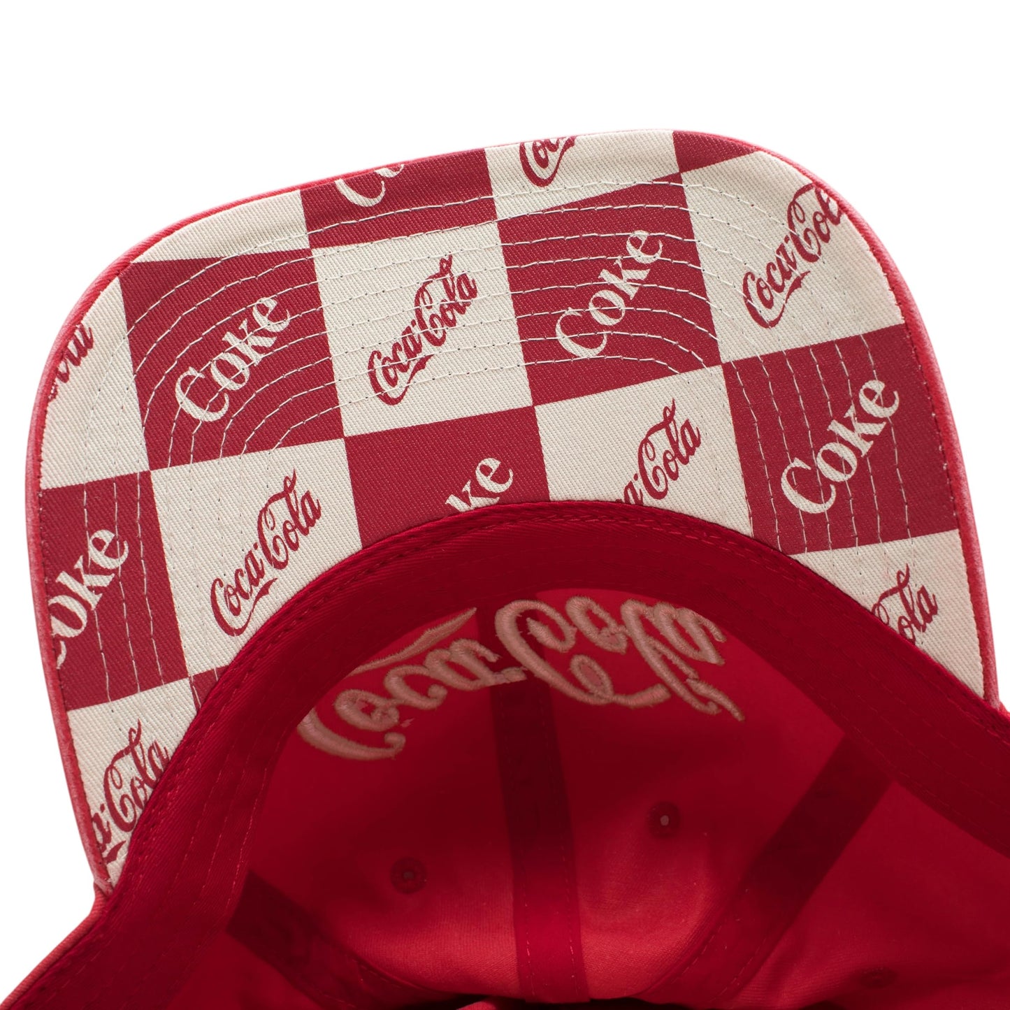 AMERICAN NEEDLE Coca-Cole New Raglan Adjustable Buckle Strap Baseball Dad Hat, Red (COKE-1915A-RED)