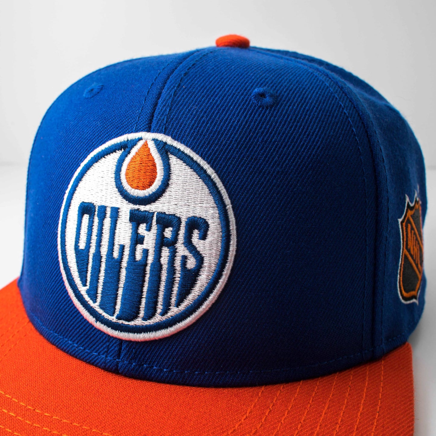 AMERICAN NEEDLE OFFICIALLLY Licensed NHL Block Letter Snapback Cap, Edmonton Oilers Hockey HAT, Authentic, New