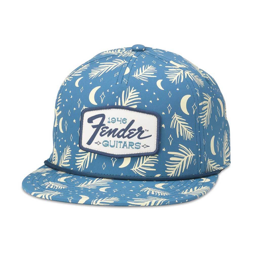 Fender Guitars Hats: All Over Print Snapback Rope Hat | Vintage
