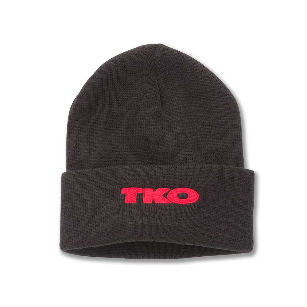 TKO Strength & Performance Hats: Black Cuff Knit Beanie | Workout