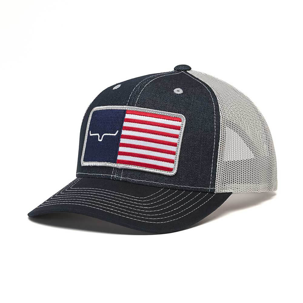 Kimes Ranch Hats: American Trucker Hat | Navy/White