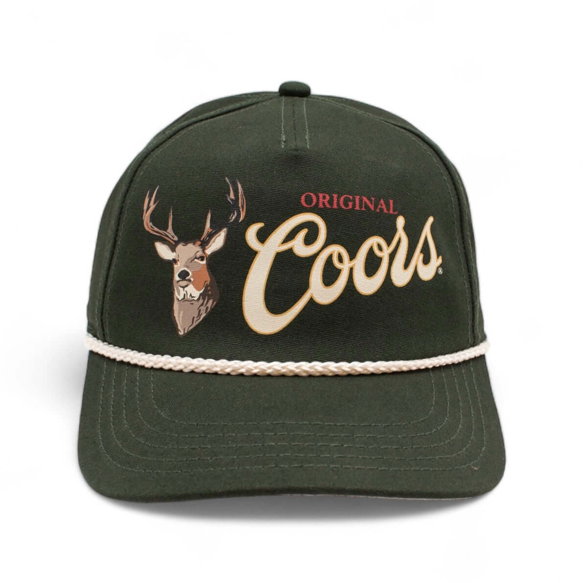 AMERICAN NEEDLE Coors Beer Canvas Cappy Adjustable Snapback Baseball Trucker Hat (23005C-COORS-HGRN)