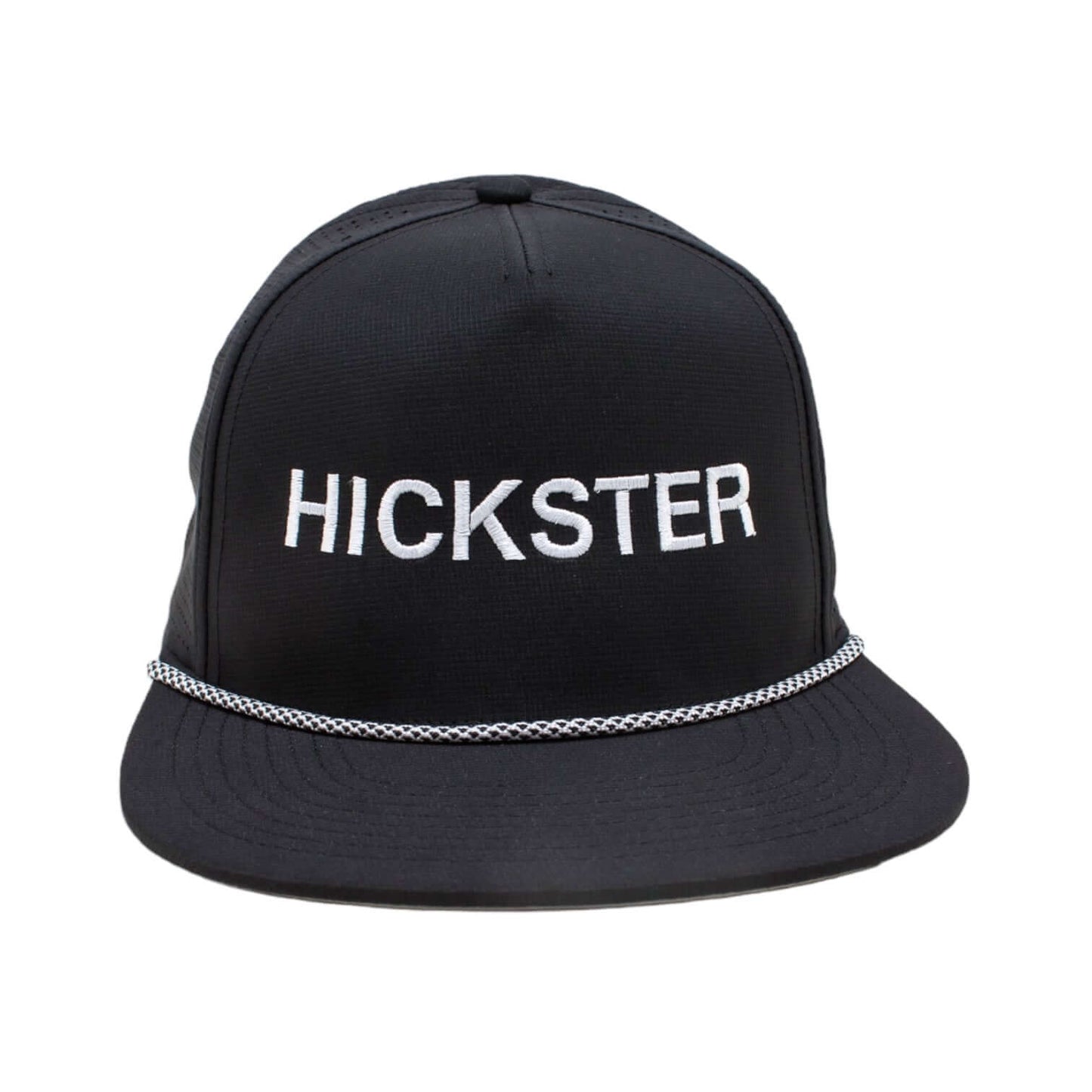AMERICAN NEEDLE "Hickster" Performance Mesh Snapback Hat, Buxton Pro Cap, Black/White Authentic New
