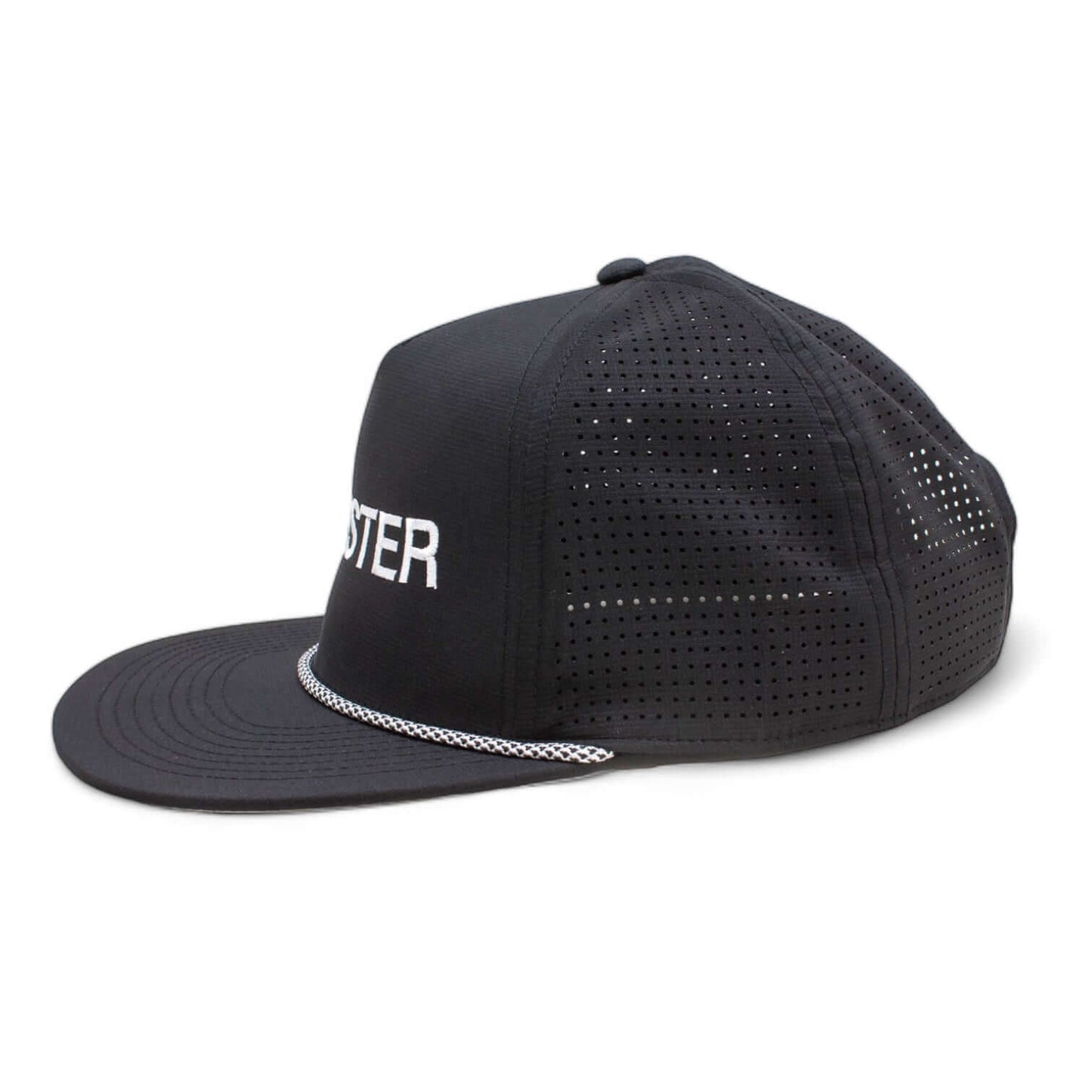 AMERICAN NEEDLE "Hickster" Performance Mesh Snapback Hat, Buxton Pro Cap, Black/White Authentic New