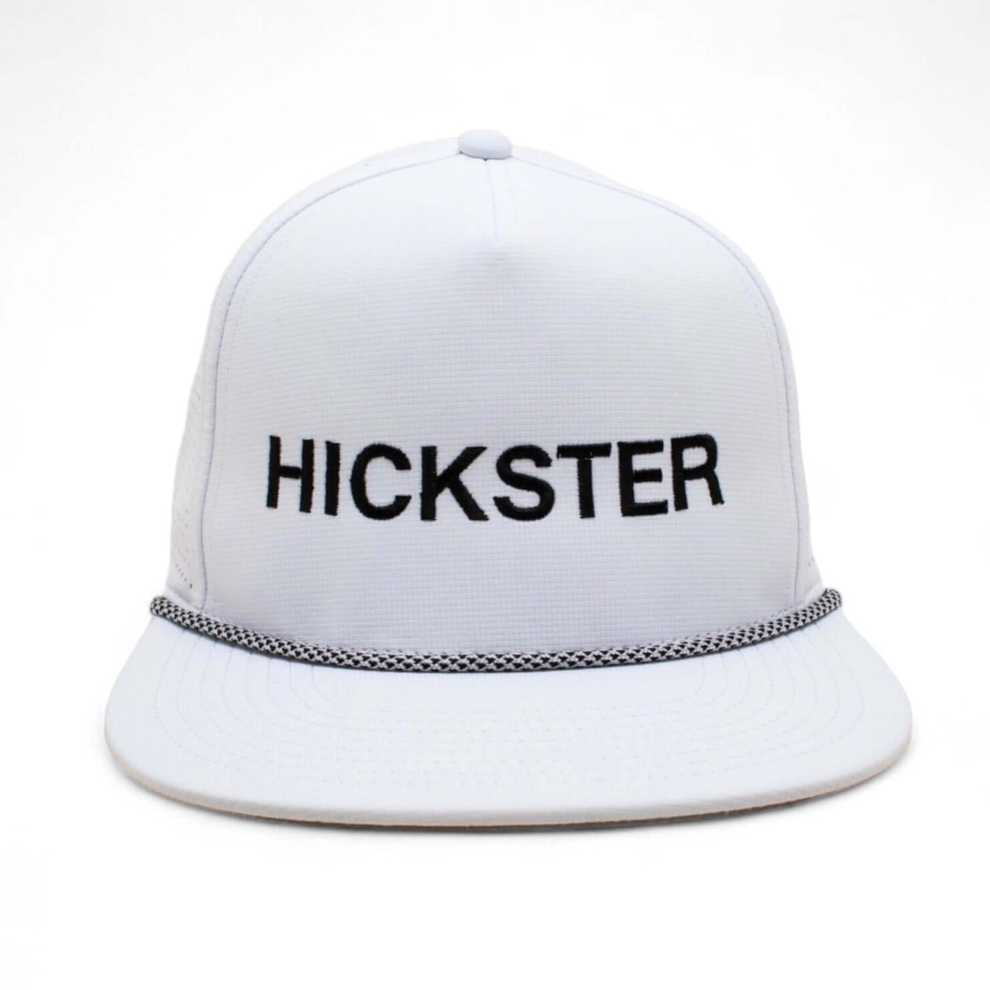 AMERICAN NEEDLE "Hickster" Performance Mesh Snapback Hat, Buxton Pro Cap, White/Black Authentic New