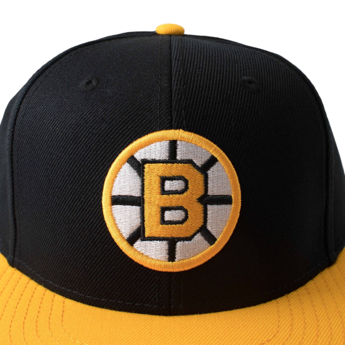 Boston Bruins Hats: Black/Gold Snapback Flat Bill Hat | NHL