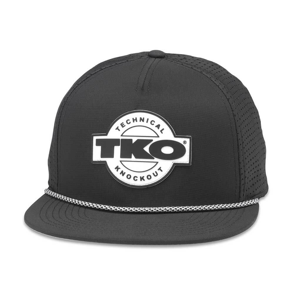 TKO Strength & Performance Hats: Black/White Cooling Mesh Rope Hat | Workout