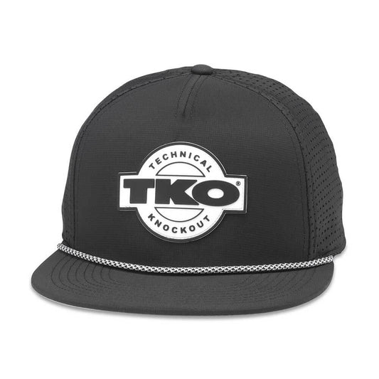 TKO Strength & Performance Hats: Black/White Cooling Mesh Rope Hat | Workout