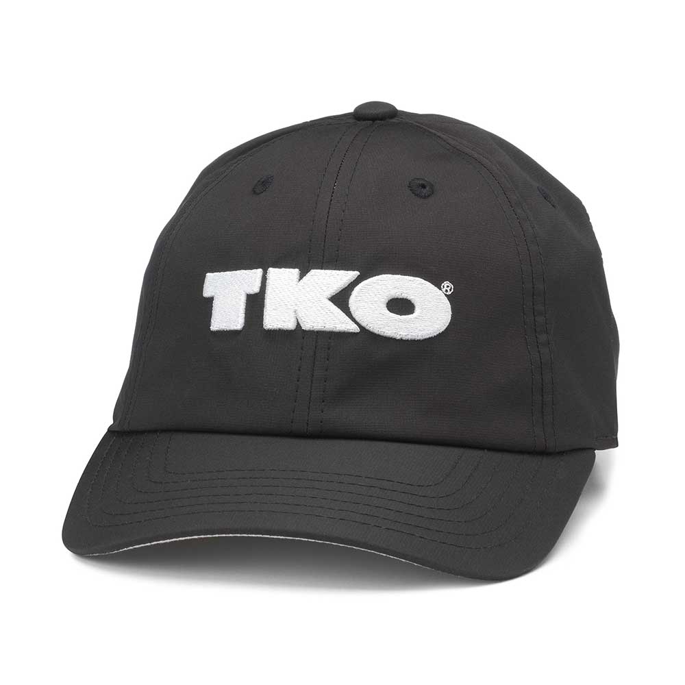TKO Strength & Performance Hats: Black/White Logo Hat With Velcro Strap | Workout
